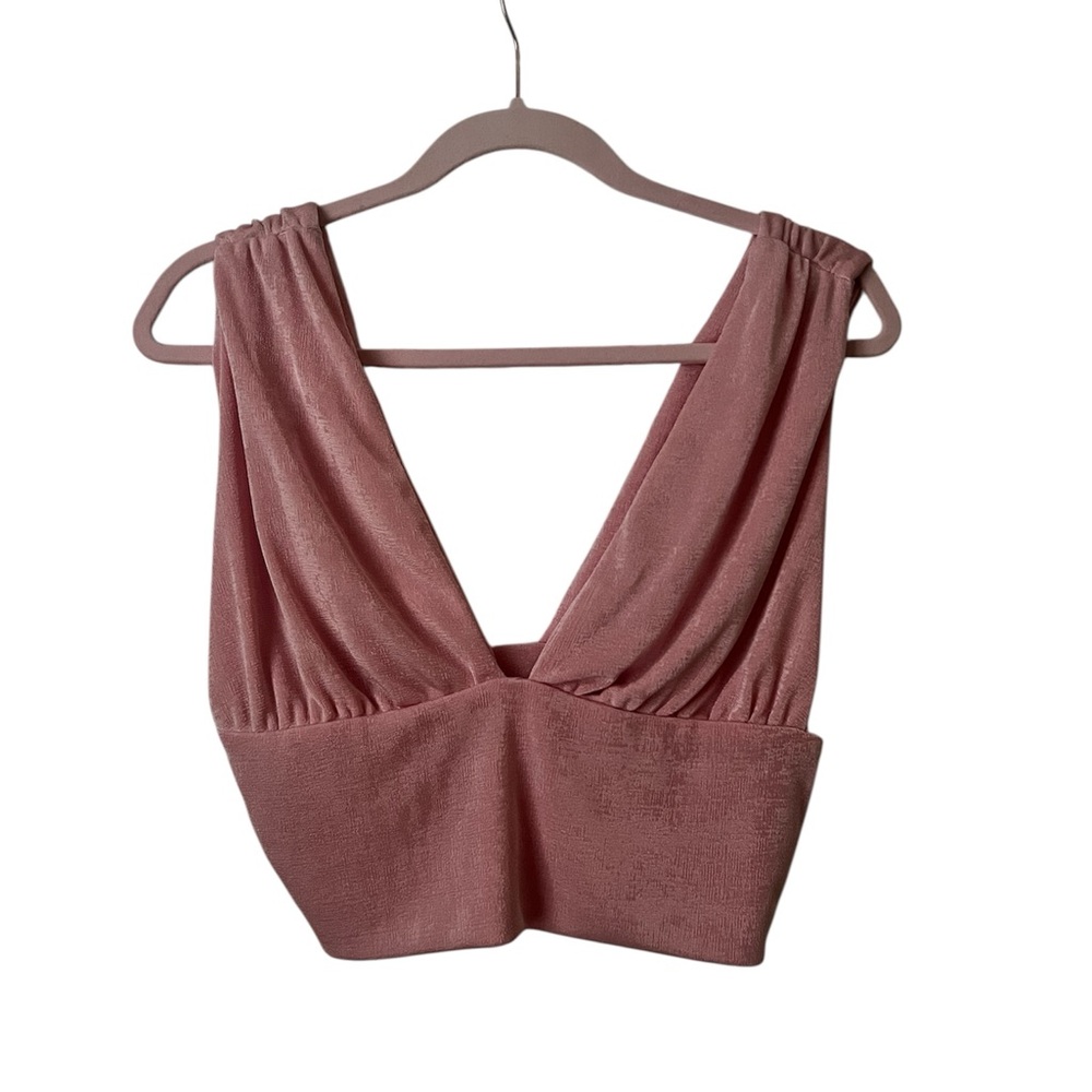 Pink Sleeveless Crop Top